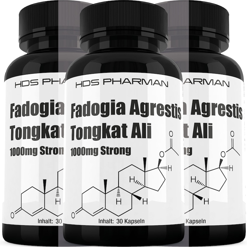 Tongkat Ali Longjack Fadogia Agrestis 1000mg 3 pack image 1