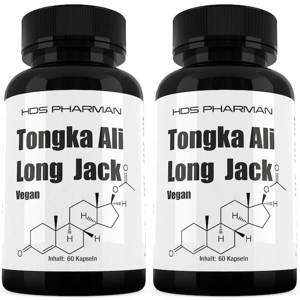 Capsules Pure Tongkat Ali - Boostez naturellement la testostérone - Haute puissance 600 mg - 2 x suppléments végétaliens