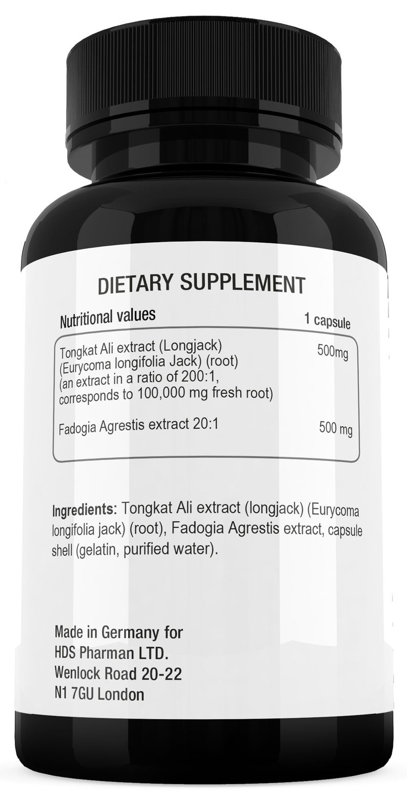 Fadogia Agrestis Extrait de capsule Tongkat Ali 1000 mg image 2