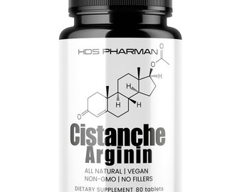 Cistanche Tubulosa + Arginine - 80 comprimés végétaliens pendant 80 jours
