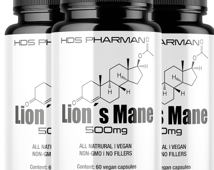 Lion's Mane Mushroom 500mg Lion's Mane 180 Capsules