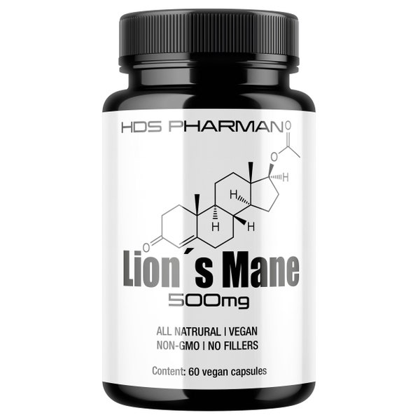 Lion's Mane Mushroom 500mg Lion's Mane Capsule Integratore naturale genuino ad alta potenza 20:1 30% polisaccaridi Vegano