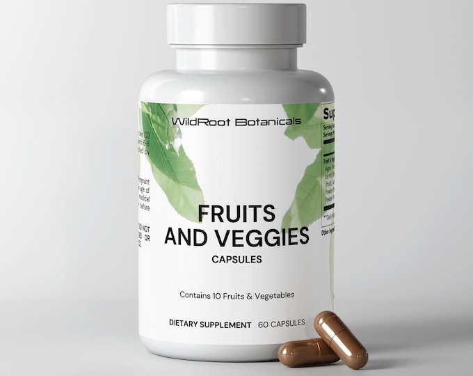 Plant-Based Capsule Blend – 60 Capsules | Fruit & Vegetable Powders + Fiber