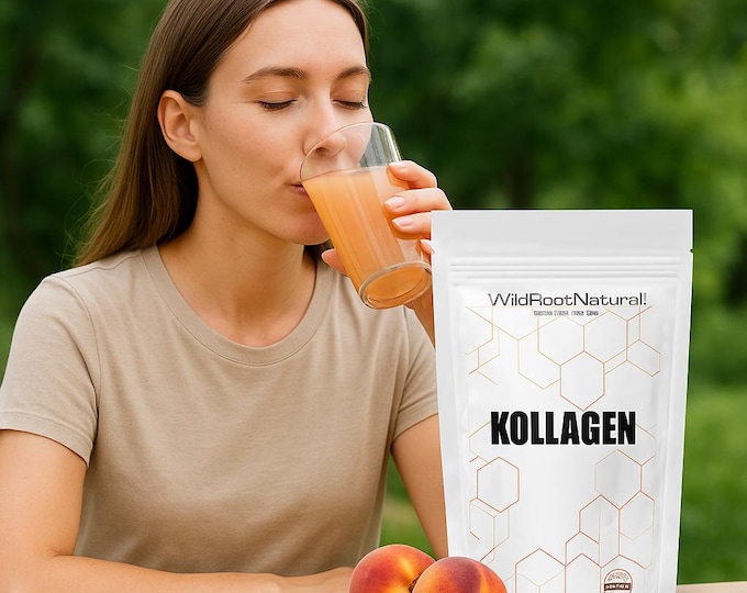 Collagen Powder with Vitamin C – 400g – Peach Flavor – 40 Servings – High Dosage – Bovine Collagen + Ascorbic Acid