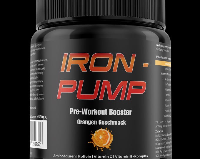 IRON PUMP – Pre-Workout Booster Handmade - 80 portions