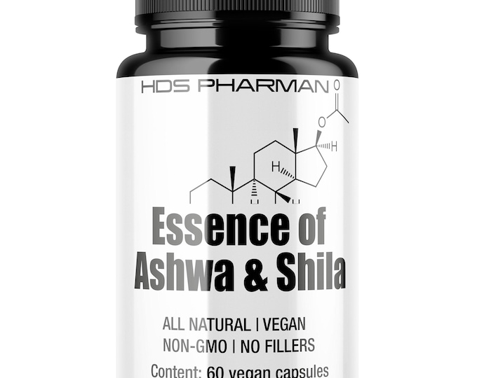 Essence of Shilajit Ashwagandha Piperine | 4000 mg extract | Optimized bioavailability | Vegan | Handmade Germany | HDS Pharman