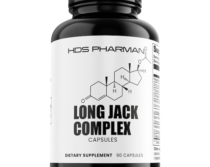 Natural Herbal Supplement – 90 Capsules | Tribulus, Longjack, Horny Goat Weed | Made in USA