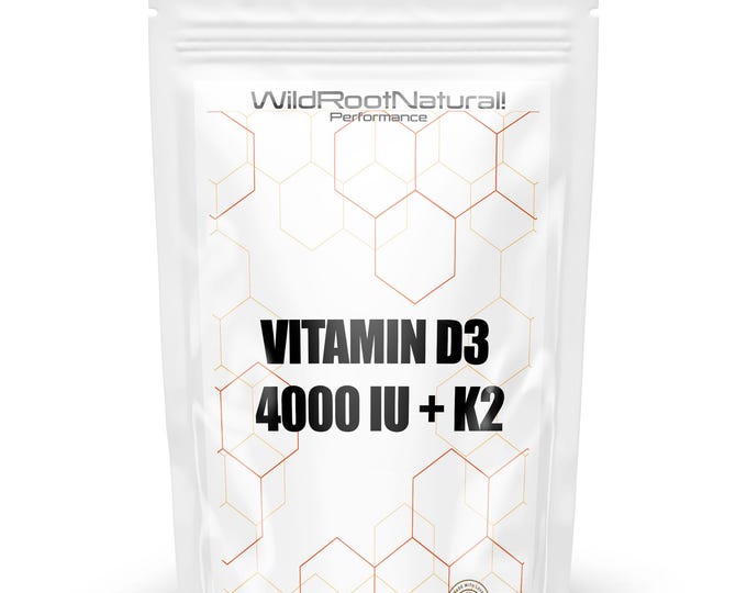 Vitamin D3 4000 IU + K2 MK-7 – 100 Tablets – Vegetarian – High Dose – Monthly Supply
