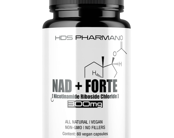 NAD+ Forte – Nicotinamide Riboside Chloride with L-Theanine | 60 vegan capsules