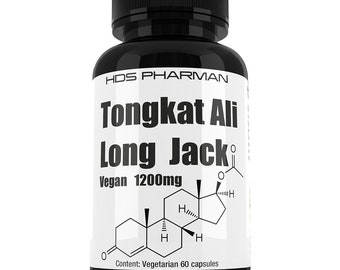 Cápsulas Tongkat Ali I / Long Jack Eurycoma longifolia (extracto 200:1) - ¡Cápsulas veganas!