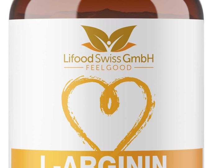Lifood Swiss L-Arginine Capsules – Vegan, fermented, no additives – Nitric Oxide - No Boost