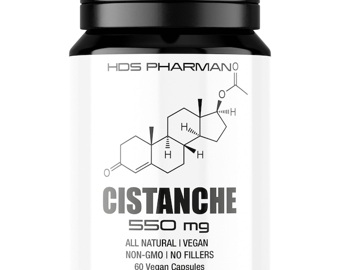Cistanche Tubulosa Extract 1100 mg | Herbal Supplement | Vegan | No Additives | Handmade | Laboratory Tested | HDS Pharman