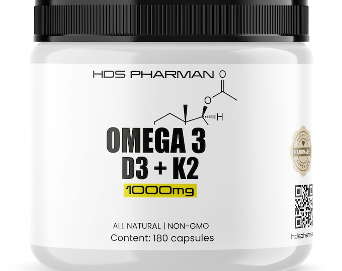 Omega 3 with Vitamin D3 with Vitamin K2 180 capsules