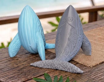 Survivor Whale immunity Idol Season 51 | Tribal Immunity Idol Replica | Custom Colors | 3D Printed | Freestanding Polynesian Whale |