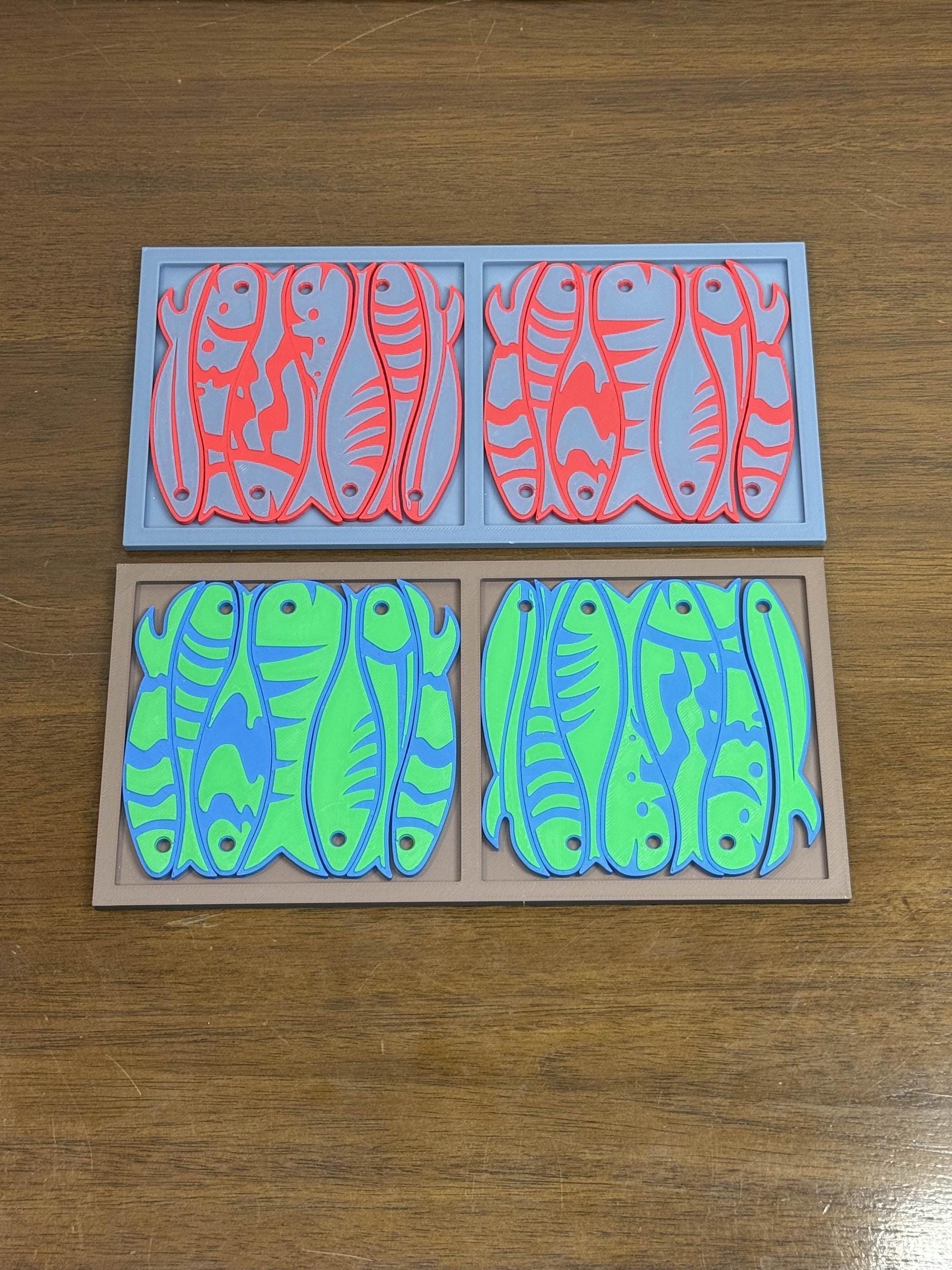 Survivor Can of Sardines Fish Tile Puzzle - Custom Color Options