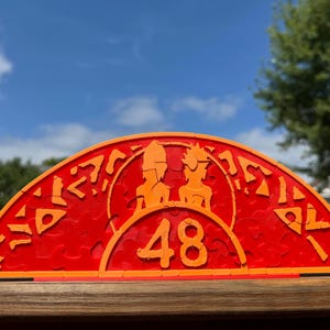Half‑Circle Puzzle Season 48 Survivor Puzzle Replica | 12&quot; x 5&quot; x 1&quot;  42 Pieces | Custom Color | Self‑Standing