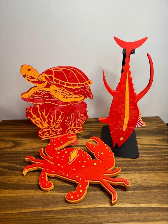 Survivor Puzzle Sea Creature Party Pack: Hanging Fish, Standing