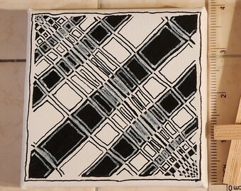 Exponential Lines - 4x4 Geometric Painting