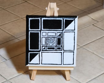 Recursive Squares, 4x4 Geometric Painting