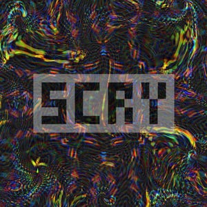 K&ouml;nnte beinhalten: Abstrakte digitale Kunst mit einem wirbelnden, farbenfrohen Muster in Schwarz-, Gelb-, Gr&uuml;n- und Blaut&ouml;nen. Das Wort "SCRY" wird in einer pixeligen Schriftart &uuml;ber dem Bild angezeigt.
