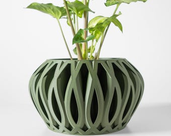 Indoor Planter Pot Serik with Drainage and Drip Tray