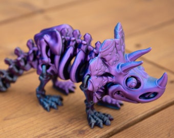 Articulated Triceratops Skeleton Toy