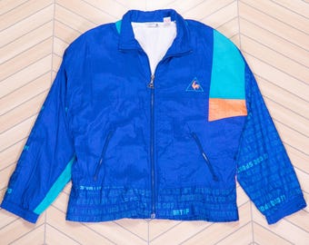Vintage Le Coq Sportif Retro 90's Windbreaker Jacket - Size M