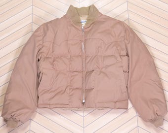Vintage 90's Bomber Style Schott Prime Northern Goose Down Winter Puffer Jacket