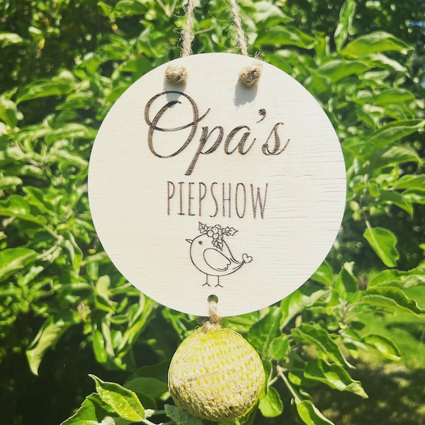 Opas Meise Piepshow Ostern Frühling Opa Oma Mama Papa Geschenk Holz personalisiert Geburtstag Hochzeit Muttertag Vatertag lustig