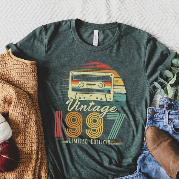 Vintage 1997 Shirt, 27th Birthday Gift For Men, 27th Birthday Best Friend, 27th Bday, Seventies Shirt, Turning 27 Birthday Gift,Born in 1997