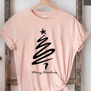 Ladies Merry Christmas Shirt, Christmas Trees Shirt, Women Christmas Shirt, Cute Christmas Shirt, Women Holiday Shirt, Christmas Tree Shirt