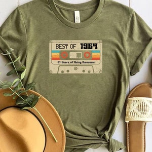 60th Birthday Shirt, Vintage 1965 Limited Edition Cassette T-Shirt, 60th Birthday Gift For Women, 60th Birthday Men Tee, 1965 Birthday Shirt