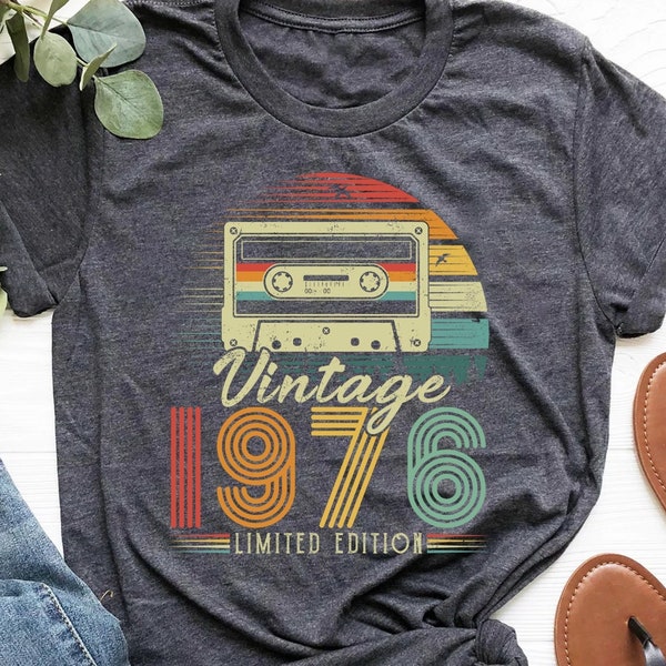 Vintage 1976 Shirt, 47th Birthday Gift For Men, 47th Birthday Best Friend, 47th Bday, Seventies Shirt, Turning 47 Birthday Gift,Born in 1976