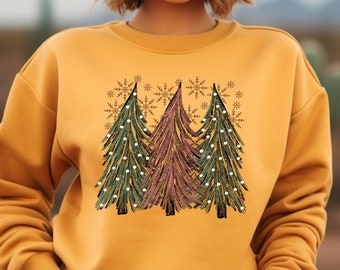 Pink Christmas Tree Shirt,Ladies Christmas Shirt,Christmas Tree Winter Shirt,Womens Christmas Shirt,Merry Christmas Shirt, Leopard Christmas