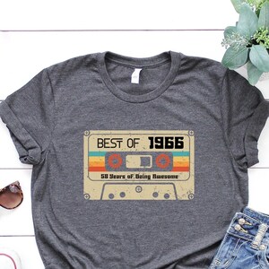 59th Birthday Shirt, Vintage 1966 Limited Edition Cassette T-Shirt, 59th Birthday Gift For Women, 59th Birthday Men Tee, 1966 Birthday Shirt