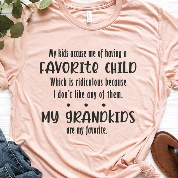 My Grandkids Are My Favorite Shirt, Grandma Gift Shirt, Grandson Gift Shirt, Grandma and Grandson Shirt, Grandpa Tshirt, Grandma Tee