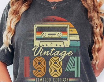 Comfort Colors® Custom Birth Year Shirt,  Birthday T-shirts, Personalized Birthday Gift, Custom Birthday Gift, Custom Vintage Birthday Shirt
