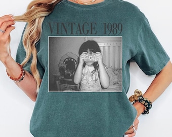 Comfort Colors® Personalized Vintage Photo And Year Shirt, Custom Picture Birthday Shirt, 40th Birthday Gift, Retro 30th Birthday Shirt