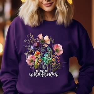 Vintage Cottagecore Shirt, Goblincore shirt, Boho wildflowers shirt ,Nature Shirt, Botanical Shirt Garden Lover Autumn Aesthetic Green witch