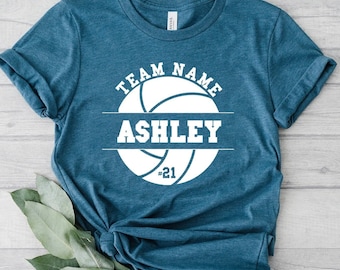 Personalized Volleyball Shirt, Custom Volleyball Shirt, Christmas Shirt, Volleyball Mom Shirt, Team Spirit Tee, Player Number and Name Shirt