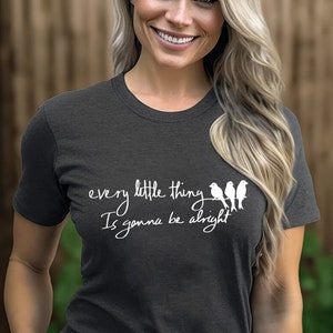 Three Little Bird Shirt, Reggae TShirt, Peace Shirt, Hippie T Shirt, Every Little Thing Gonna Be Alright, Jamaican T Shirts, Song Lyrics Tee