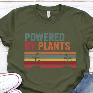 Vegan Powered By Plants Shirt, Vegan Shirt, Vegetarian Shirt, Herbivore Shirt, Gift For Vegans,Plant Power Shirt,Vegan Power Shirt,Plant Tee