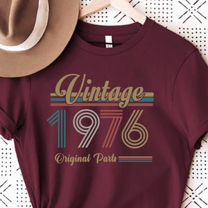 47th Birthday Gifts Shirt, Vintage 1976 Birthday Shirt, 47th Birthday Shirts, 47th Birthday Gifts for Men, 47th Birthday Gifts for Women Tee
