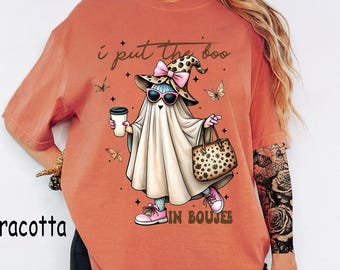 Comfort Colors® Halloween Ghost Shirt, Boo Jee Shirt, Boo Shirt, Spooky Ghost Hoodie, Spooky Season Ghost Sweater, Spooky Vibes Shirt, Ghost