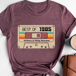 40th Birthday Shirt, Vintage 1985 Limited Edition Cassette T-Shirt, 40th Birthday Gift For Women, 40th Birthday Men Tee, 1985 Birthday Shirt
