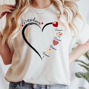 Personalized Grandma Shirt ,Custom Grandma Gift, Grandma Heart Shirt, Funny Grandma Shirt, Mothers Day Gift, Grandma Birthday Gift, Grandma