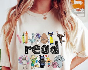 Read Children Books Shirt, Teacher Read Shirt, Kindergarten Gift Shirt,Comfort Colors, Read Kids Tee, Book Lover Shirt,Funny Kids Tee, Read