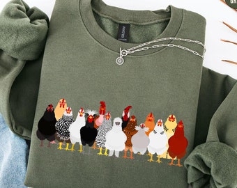 Chicken Sweatshirt, Mothers Day Chicken Sweatshirt, Women Chicken Sweatshirt, Love Chickens, Animal Sweatshirt, Funny Farmer Farm Hoodie