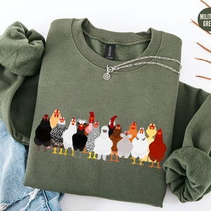 Chicken Sweatshirt, Mothers Day Chicken Sweatshirt, Women Chicken Sweatshirt, Love Chickens, Animal Sweatshirt, Funny Farmer Farm Hoodie