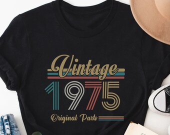 Vintage 1975 Retro 48th Birthday Shirt 48th Birthday Gift For Women,48th Birthday Gift For Men,48th Birthday Best Friend,48th Birthday Woman